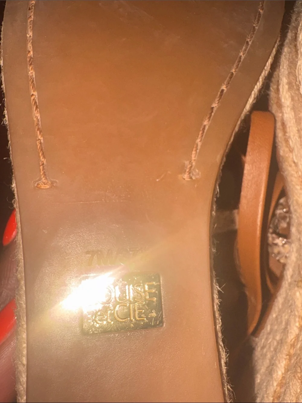 Louise et Cie Women’s Brown Wrap Espadrille Wedge Sandals